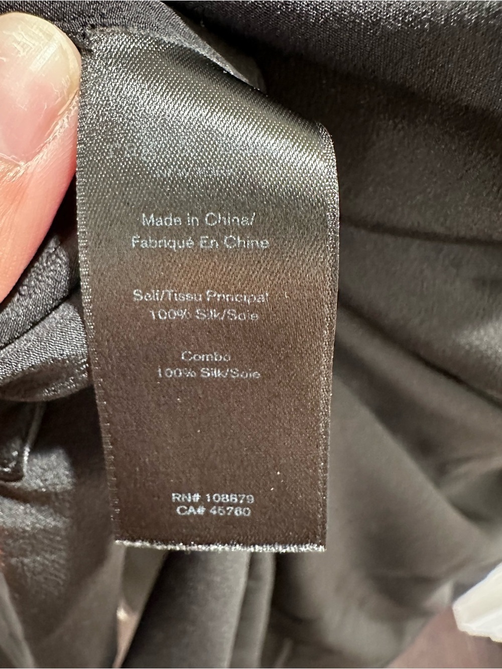 Rag & Bone Black Silk Tie-Neck Blouse - Picture 7 of 8
